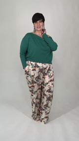 Mayes NYC Tommy Sexy Sweatshirt in Botanical Green worn by model Max