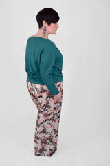Mayes NYC Tommy Sexy Sweatshirt in Botanical Green worn by model Max