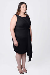 Mayes NYC Adele Sheath Dress in Black worn by Model Megan Smith
