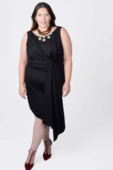 Mayes NYC Adele Sheath Dress in Black worn by Model Megan Smith