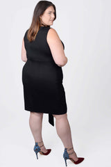 Mayes NYC Adele Sheath Dress in Black worn by Model Megan Smith