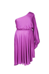 Mayes NYC Olivia One Shoulder Dress in Berry