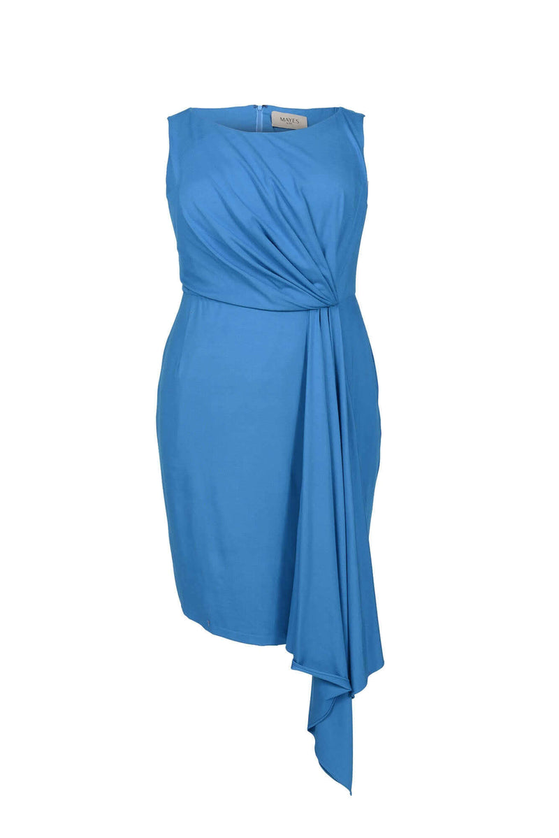 Mayes NYC Adele Sheath Dress in Mykonos Blue