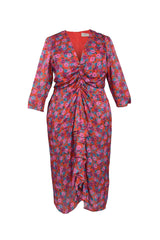 Mayes NYC Winnie RNR Dress in Red colored Mini Rose Print 